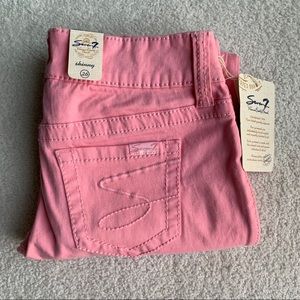 7 For All Mankind NWT Skinny Jeans, Size 3, Pink